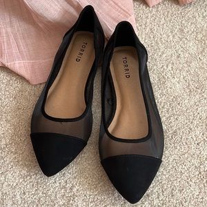 Torrid Black Mesh Flats 8.5WW